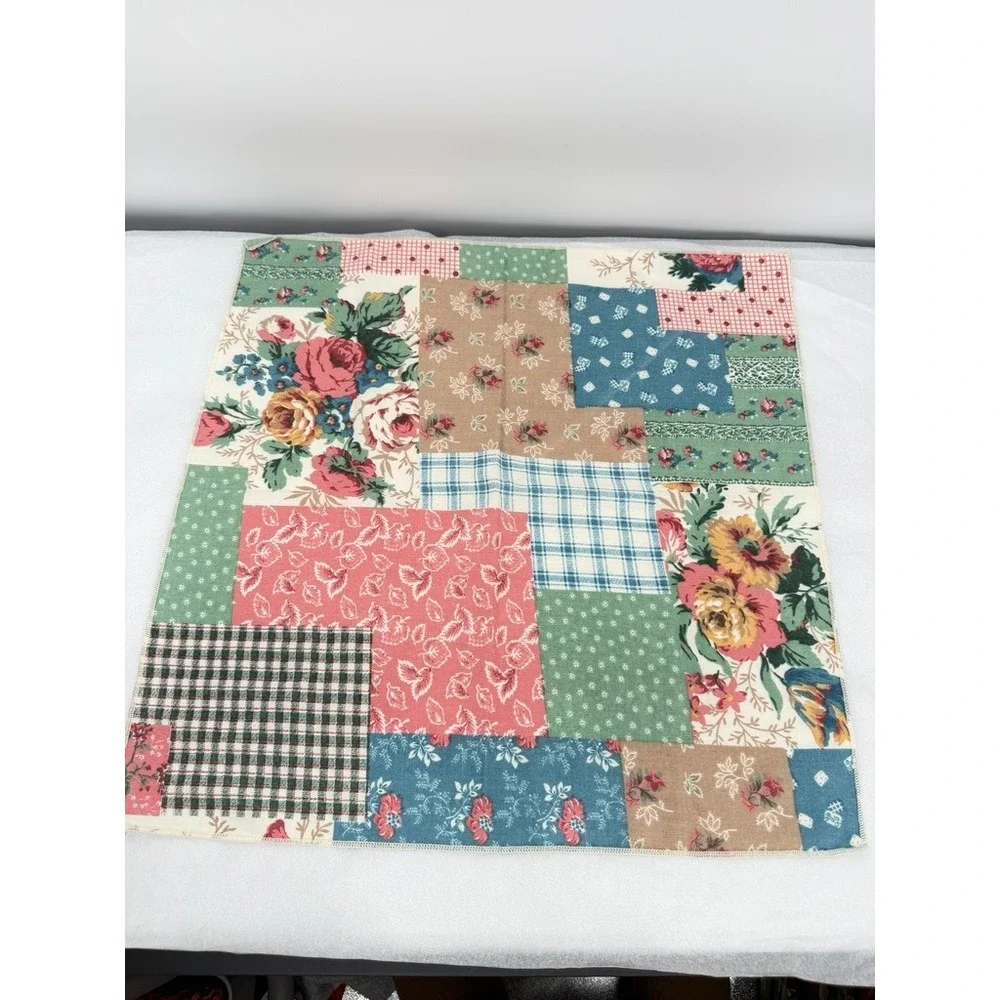 Handkerchief Bandana Patchwork Floral Plaid Polka Dot Cottage Core Boho Square